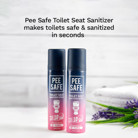 Pee Safe Toilet Seat Sanitizer Spray Floral