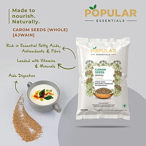Popular Essentials Ajwain Whole
