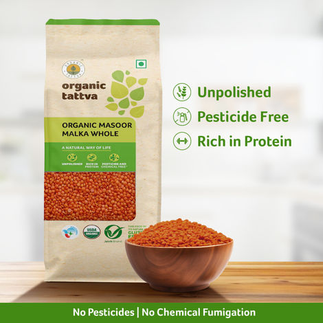 Organic Tattva Masoor Malka Whole