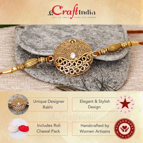Stone Designer Rakhi (eCraftIndia)