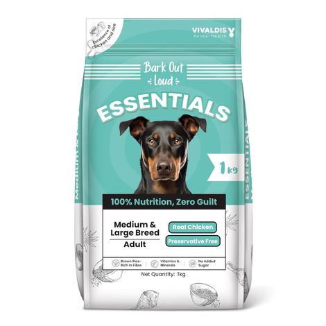 Bark Out Loud | Essentials Fresh Chicken and Egg Adult Dog Dry Food | Medium and Large Breed