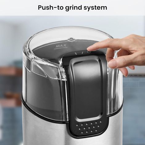 Agaro Grand Coffee Grinder, Stainless Steel Electric, Capacity 60 Gms Dry Coffee Bean