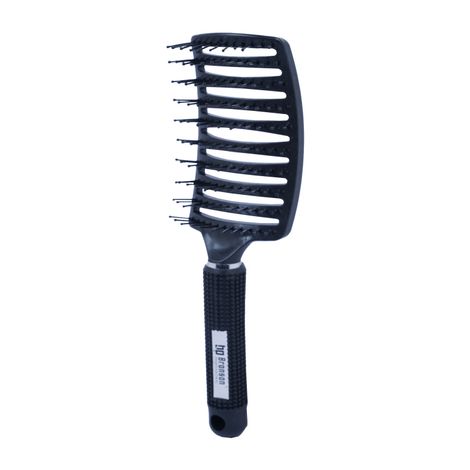 Bronson Professional Paddle Hair Brush Vented For Detangling And Instant Hair Volume - Black