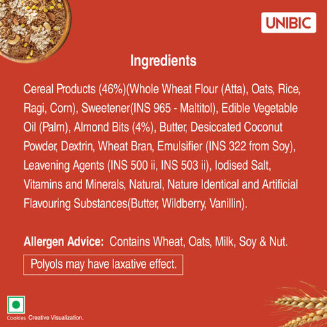 UNIBIC Sugar Free Multigrain Cookies
