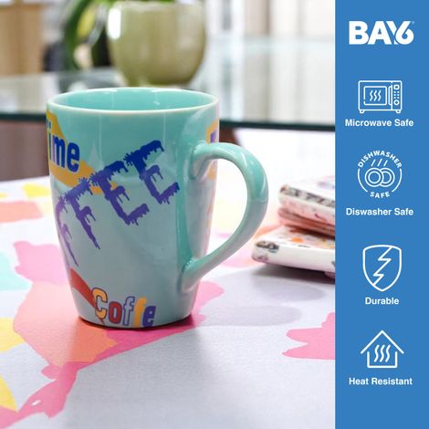 BAY6 Stoneware Floral Milk & Coffee Mug - 320 ML