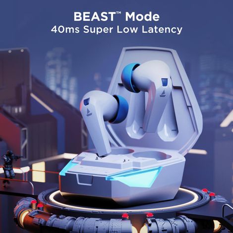 boAt Airdopes 192 Tws Earbuds W/ 30h Playback, Beast Mode W/ 40 Ms Super-low Latency(White Sabre)
