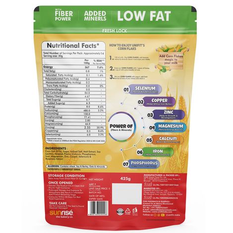 Unifit Corn Flakes | Crispy and Nutritious | Healthy Breakfast Cereal