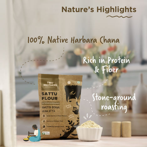 Two Brothers Sattu Atta Gluten Free, Non-Gmo, Stoneground