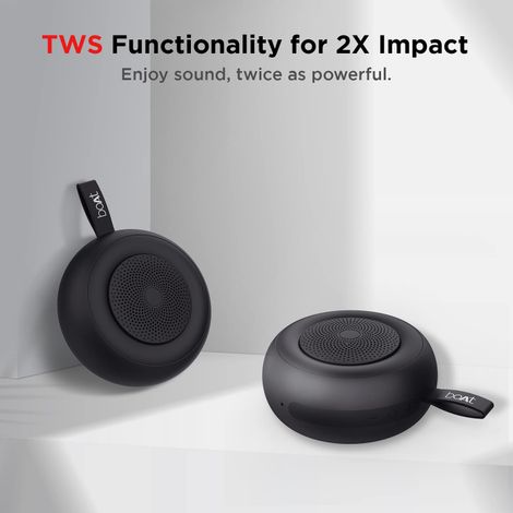 boAt Stone 135 BT Speaker w/ 5W RMS Sound, 11H Playtime & True Wireless Feature (Active Black)