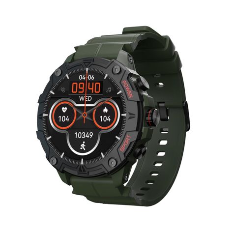 Cult Shock X 1.43" AMOLED Display, 420 mAh Battery, Always on Display, BT Calling Smartwatch (Green)