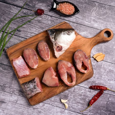 Relish Rohu Curry Cut With Head(500gms) & Relish Roopchand / Rupchanda Steaks(540gms) Combo