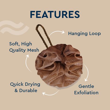 GUBB Lux Sponge Round Loofah - Pebble