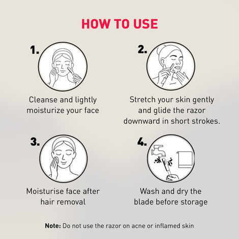 Sirona Reusable Face Razors For Women For Facial Hair - Pack Of 3