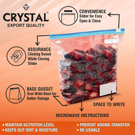 Crystal Medium Slide Seal Bag