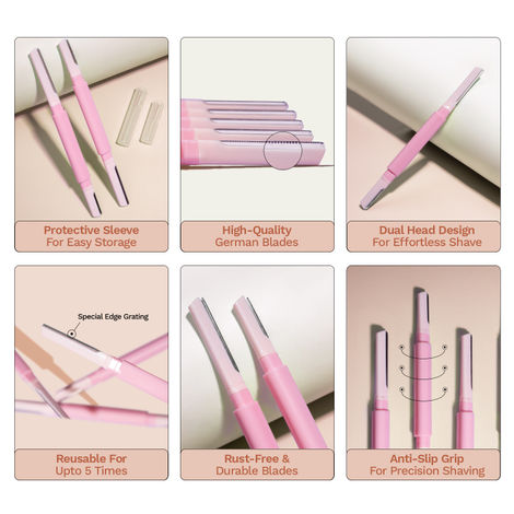 FURR By Pee Safe Dual Head Face Razor | Precise & Safe for All Skin Types