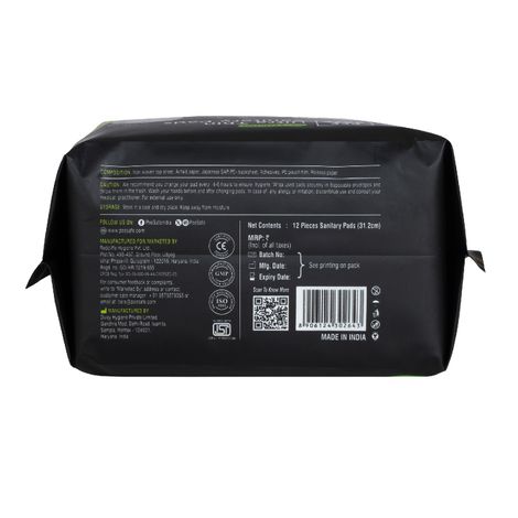 Pee Safe Ultra Thin Rash Free Sanitary Pads - | With Paper Disposal Covers | XXL | 12 pcs