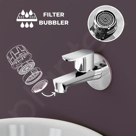 Plantex Single Lever Bib Cock (Mirror Chrome Finish)