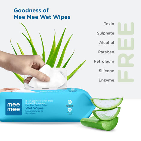 Mee Mee Baby Wet Wipes with Aloe Vera and Vitamin E