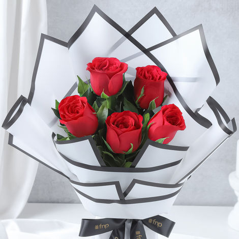 FNP 5 Red Rose Bouquet