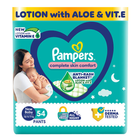 Pampers All Round Protection Diapers | Pant Style | New Born | 37 pcs