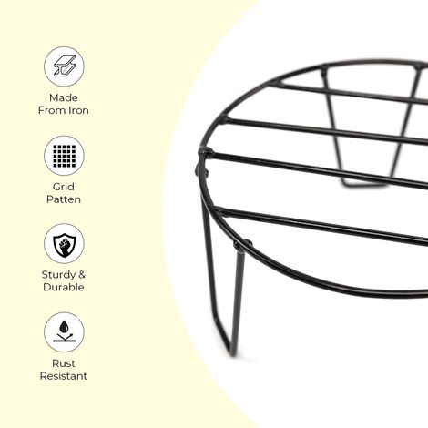 TrustBasket Eclips Metal Planter Stand | Strong Pot Stands for Balcony & Garden Decor