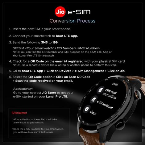 boAt Lunar Pro Smartwatch | 1.39" Display | LTE & E-Sim Cellular Calling - Brown