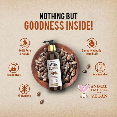 Dabur Castor Oil 100% Natural Cold Pressed Oil