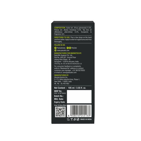 Pee Safe Natural Intimate Wash for Women | Dermatologically Tested