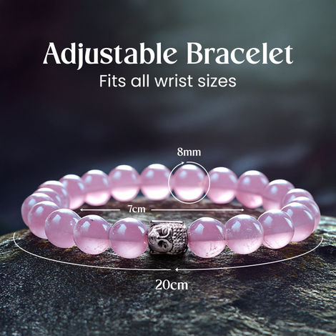 Astrotalk Rose Quartz Bracelet with Buddha