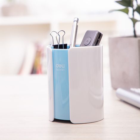 Deli E9141 Dual Color Pen Holder, Pen Stand, Assorted