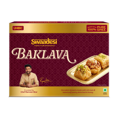 Pure Ghee Assorted Baklava Box By UNIBIC Swaadesi