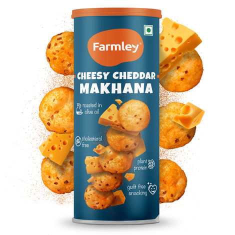 Farmley Cheesy Cheddar Makhana Roasted In Olive Oil