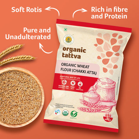 Organic Tattva Wheat Flour | Chakki Atta
