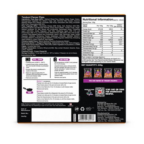 Hyfun Tandoori Paneer Pizza (Regular Base)