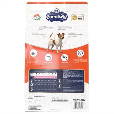 Carniwel Fresh Chicken Dry Dog Food For Small Breed, Adult