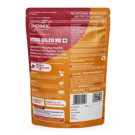 Indimix Moong Bhajiya From The House Of Pansari