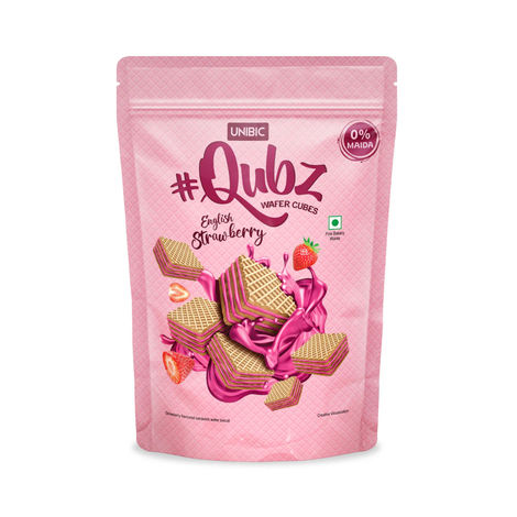 UNIBIC Wafer Strawberry Qubz
