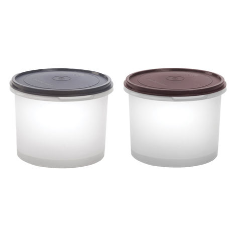 Joyo Fresherware Round Plastic Multipurpose Container| Airtight |Leakproof |3 Litres-Assorted