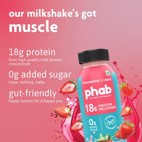 Phab 18g Protein Strawberry and Cream Milkshake