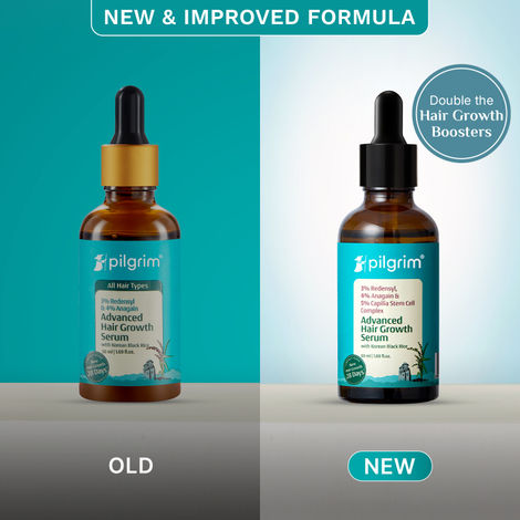 Pilgrim Redensyl & Anagain Advanced Hair Growth Serum, Controls Hairfall & Increase Hair Groeth