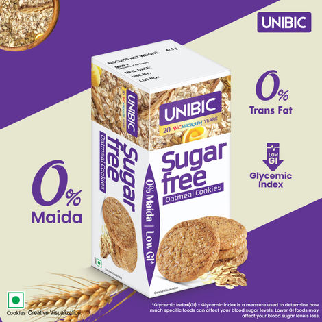 UNIBIC Sugar Free Oatmeal Cookies