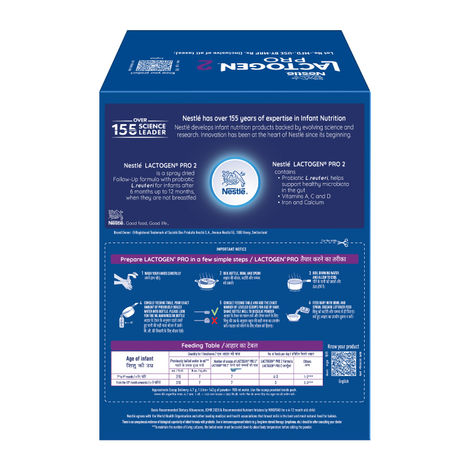 Nestle Lactogen Pro 2 Follow-Up Formula Baby Powder, Probiotic L. reuteri | 6-12 Months