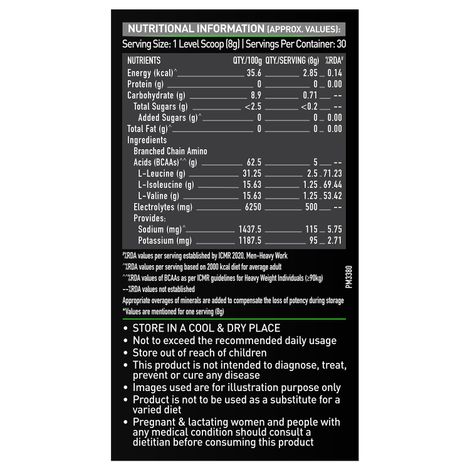 MuscleBlaze BCAA Pro Powder, Powerful Intra Workout (Tropical Fest, 30 Servings)