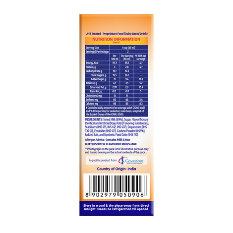 Cavin's Kaju Butterscotch Milkshake