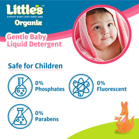 Little's Organix Gentle Baby Detergent Liquid for Clothes | Anti-Bacterial Liquid Detergent