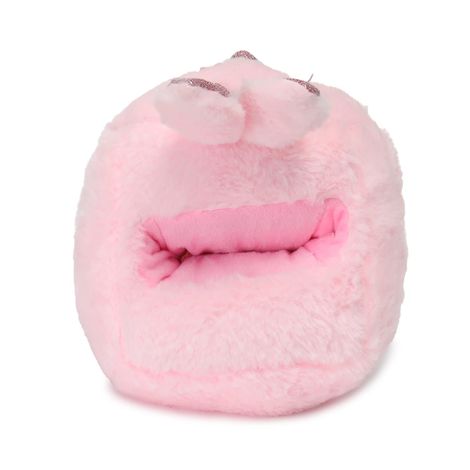 Webby Plush Baby Rabbit Teddy Multi Purpose Holder Soft Toys with Neck Bow | Pink