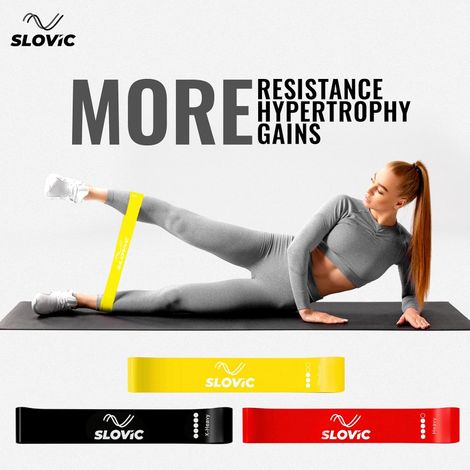 Slovic Mini Loop Resistance Bands | Non-Slip Elastic Bands for Home Workout
