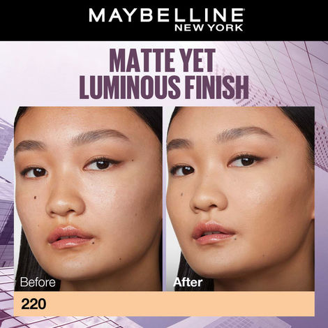 Maybelline New York Super Stay Lumi Matte Liquid Foundation, 220