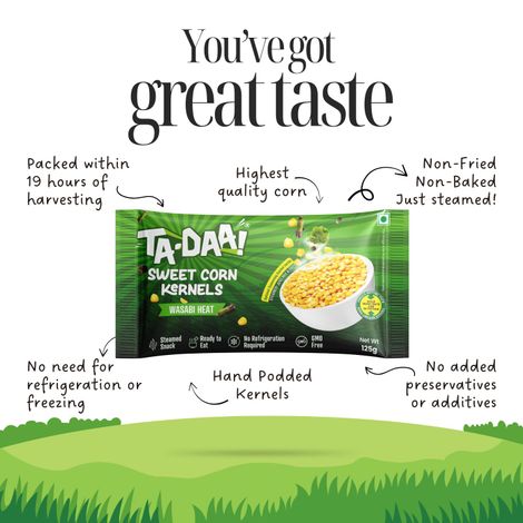Tadaa Sweet Corn Kernals Wasabi Heat