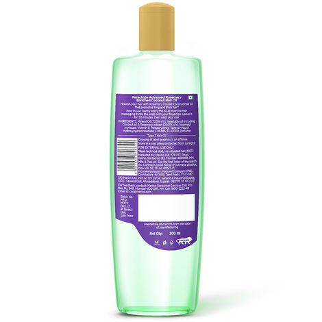 Parachute Advansed Rosemary Enriched Coconut Hair Oil
